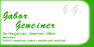 gabor gemeiner business card