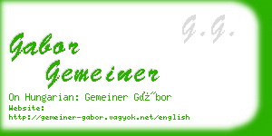 gabor gemeiner business card